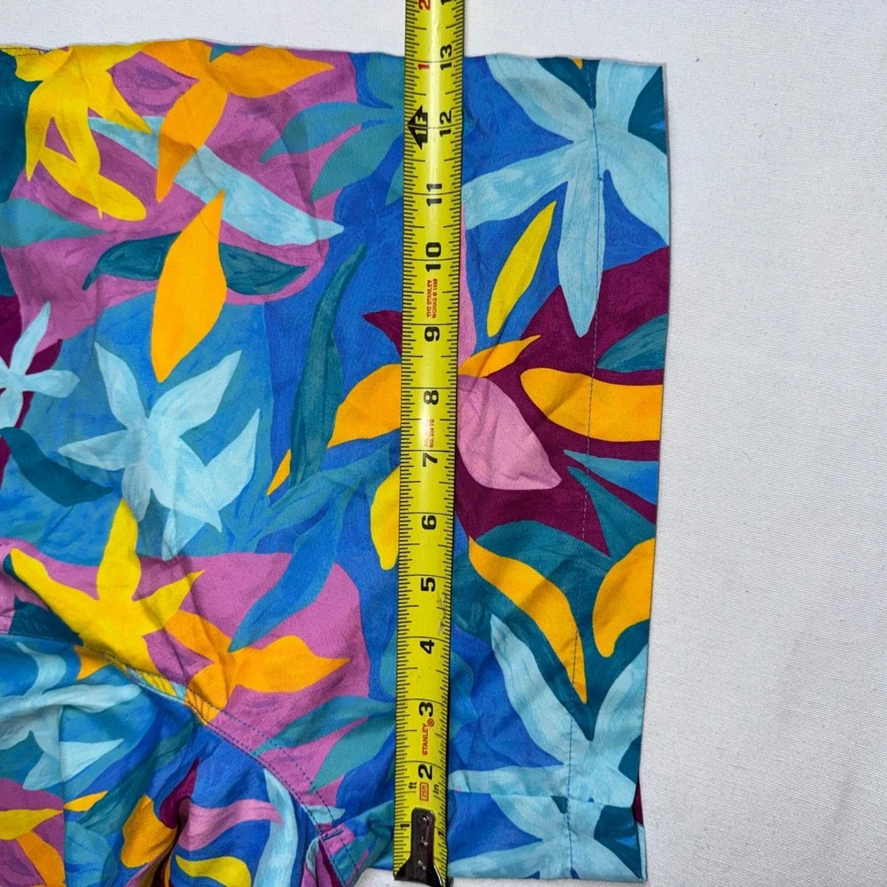 Mott50 Mens Tropical Floral Swim Trunks Blue Yellow 5.5 Inch Inseam Large‎